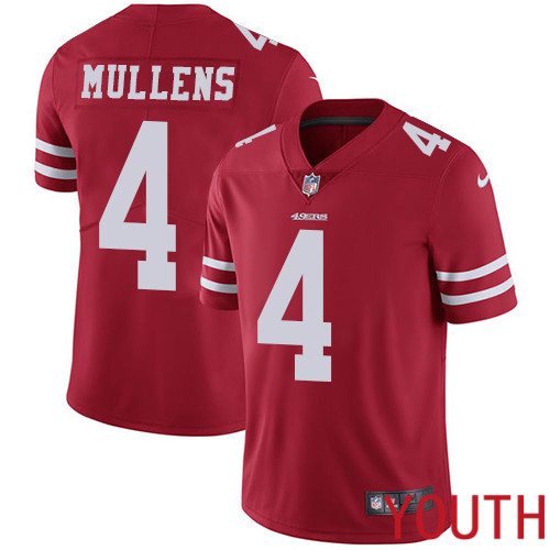 San Francisco 49ers Limited Red Youth Nick Mullens Home NFL Jersey 4 Vapor Untouchable